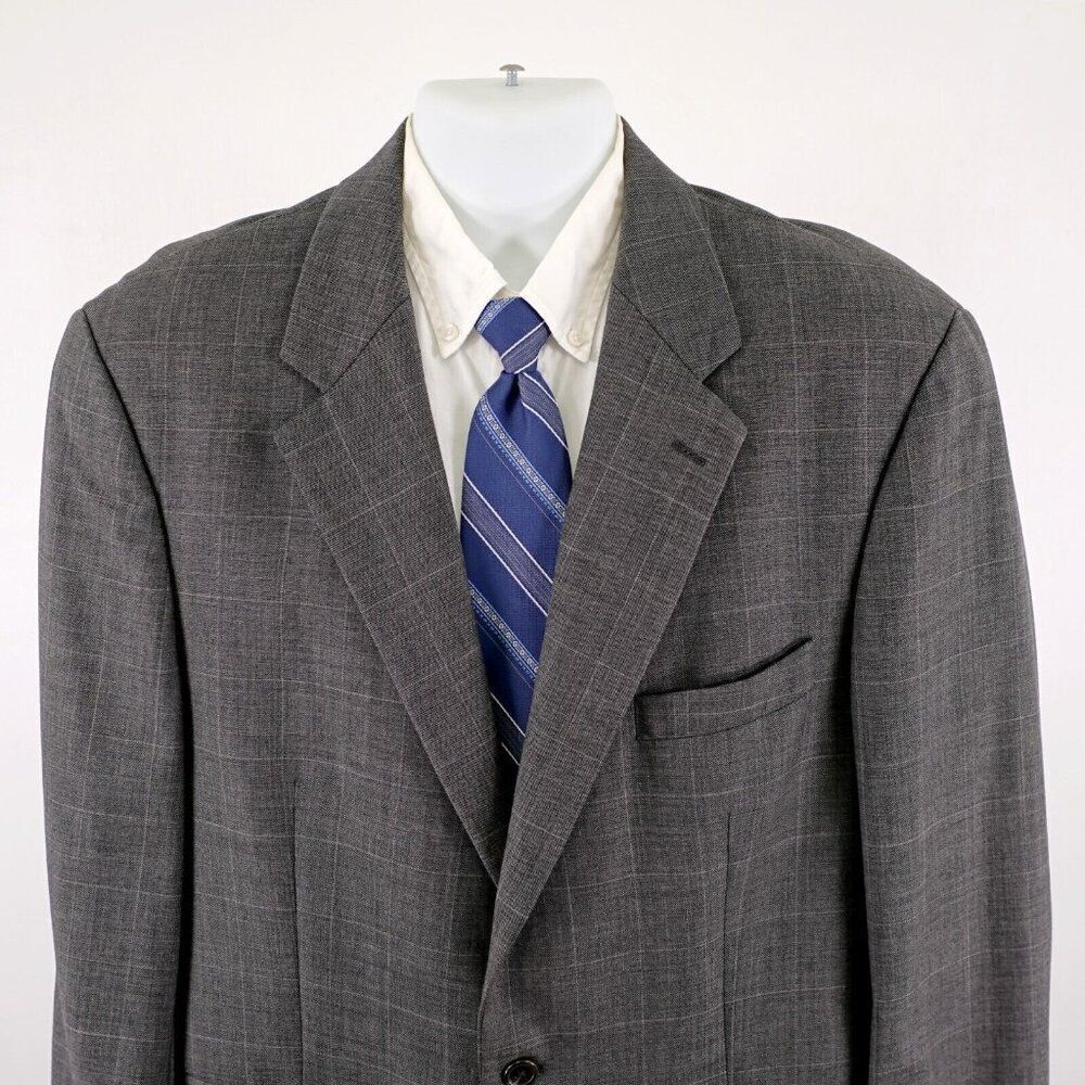 Jos A Bank Brown Tweed Wool Bamboo Birdseye 42r Sport Coat 2 Button
